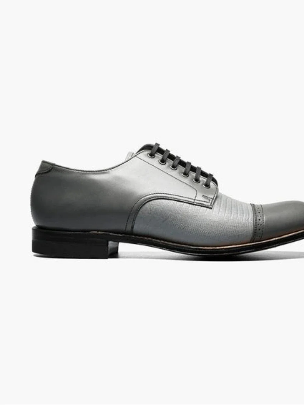 Stacy Adams MADISON Lizard Cap Toe Oxford by Stacy Adams Shoe Gray